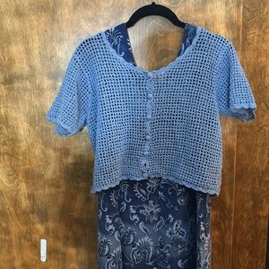 R & K originals Elegant Blue Paisley Dress Size‎ 12